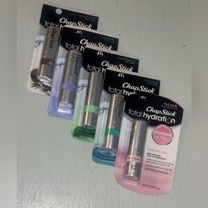 SET OF 5 CHAP STICK TOTAL HYDRATION LIP BALM